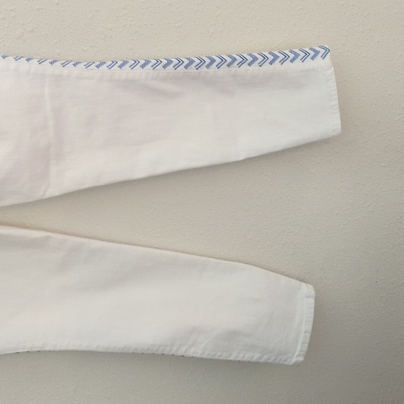 VS Mid Rise Siren Crop Dream Angels White Jeans Embroidered Aztec Southwest - Picture 8 of 10